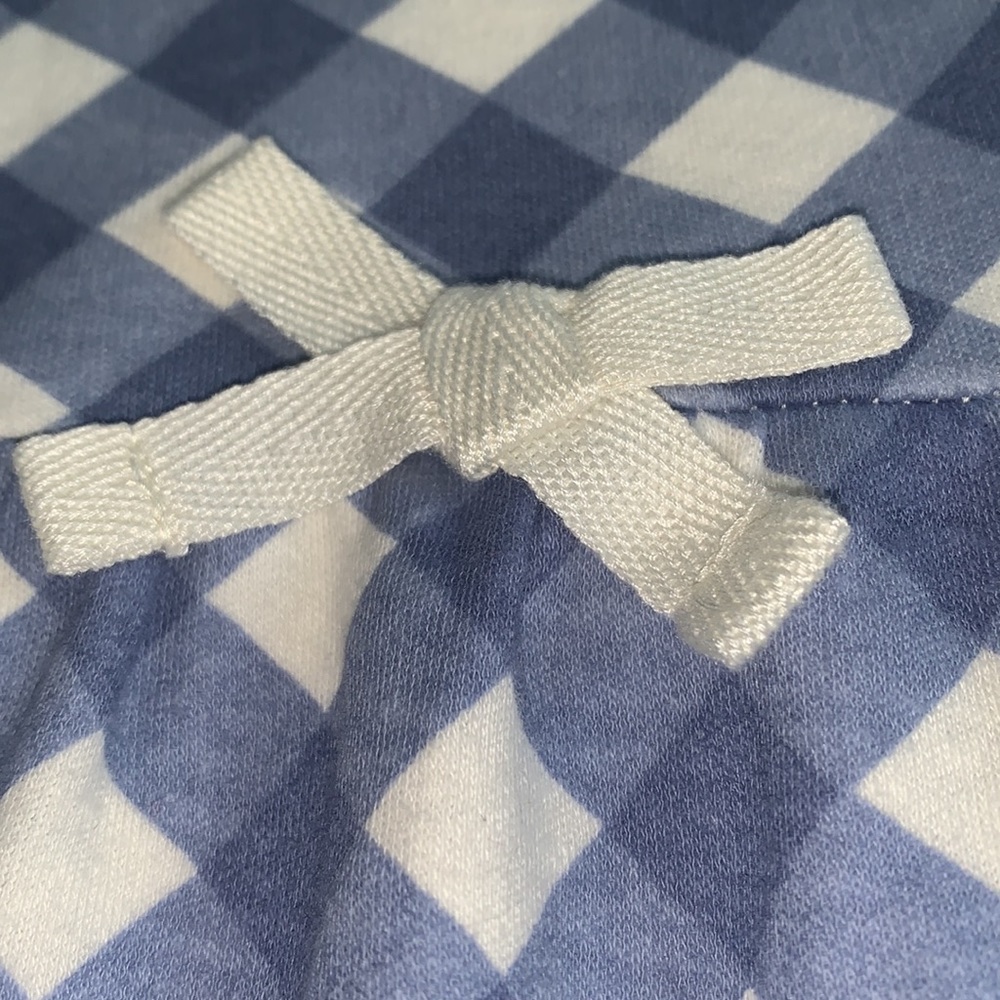 Touched by Nature 3-6M Blue Check Dress EUC Organic Cotton - Picture 3 of 8